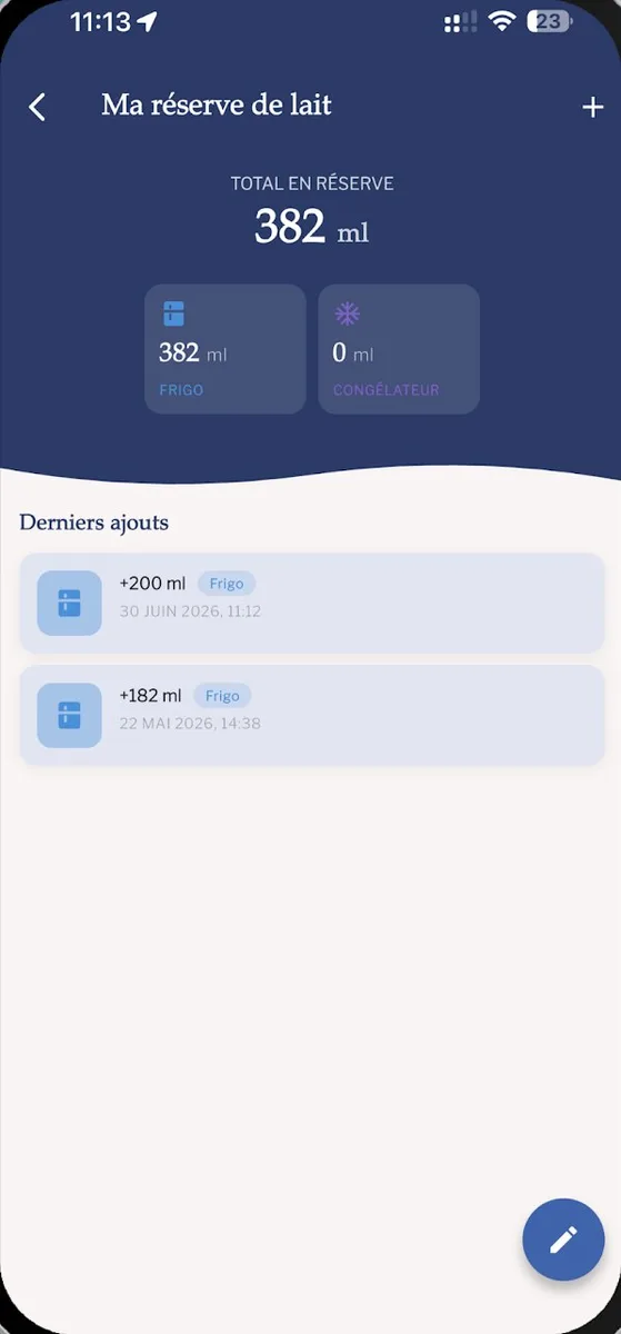 Deuxième écran de l'application Lileo