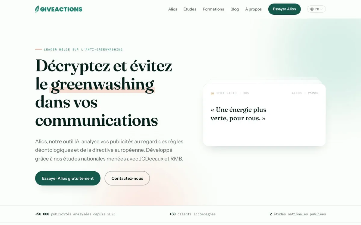 GiveActions : saas, ia, application mobile, développé par Norse